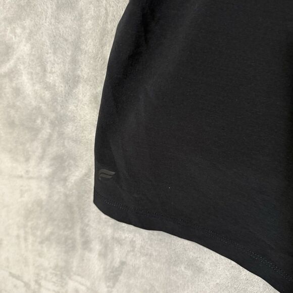 Fabletics Mens Lined Athletic Short Large Solid Black Athletic Gym Run Pull On - Picture 6 of 9